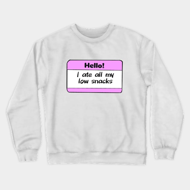 Diabetes Nametag - Pink Crewneck Sweatshirt by CatGirl101